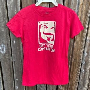 Captain Morgan Tee Shirt Red L Fitted 2010 Promo